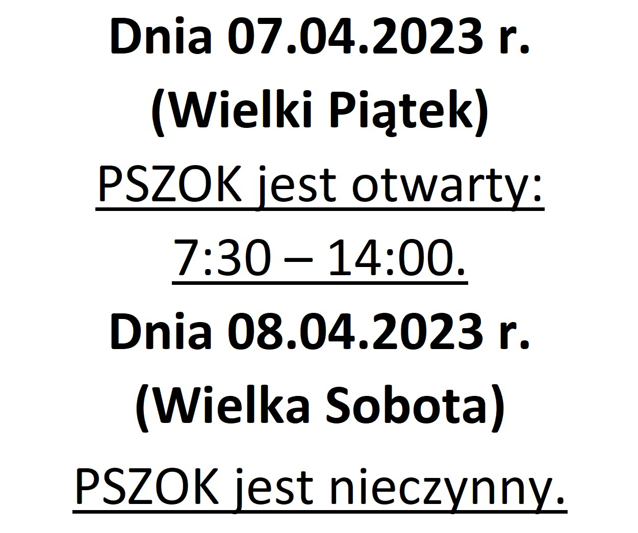 pszok praca w swieta